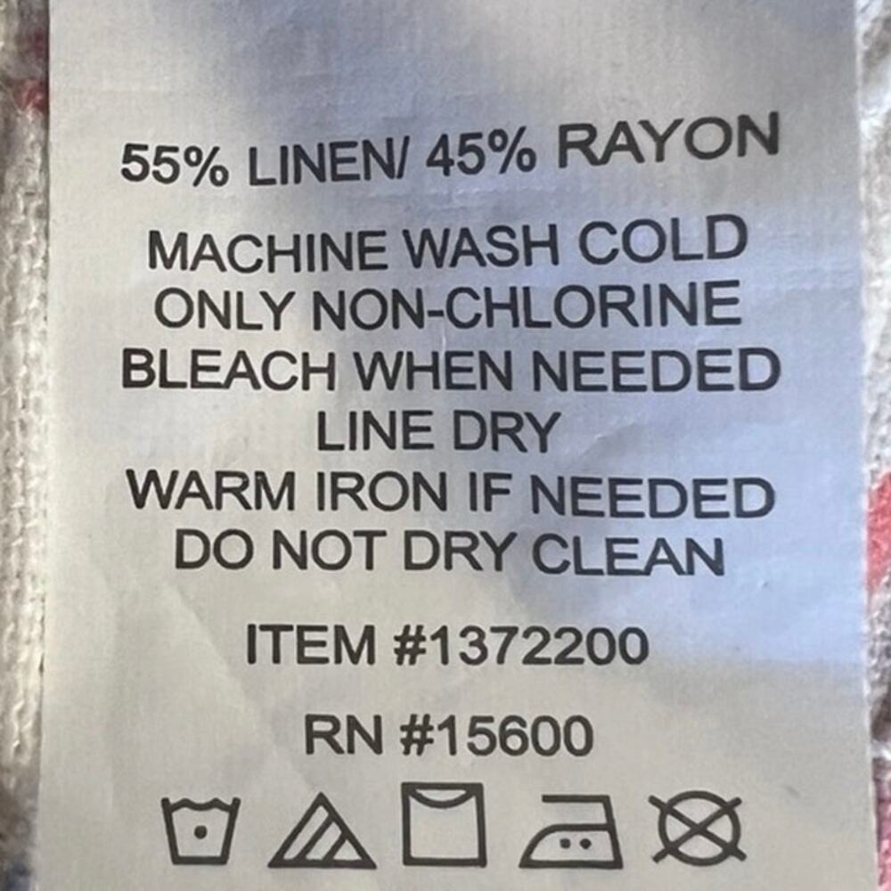 Briggs Linen Blend Floral Wide Leg Pull On Pants Women’s XL Boho Beach Resort - Picture 7 of 7